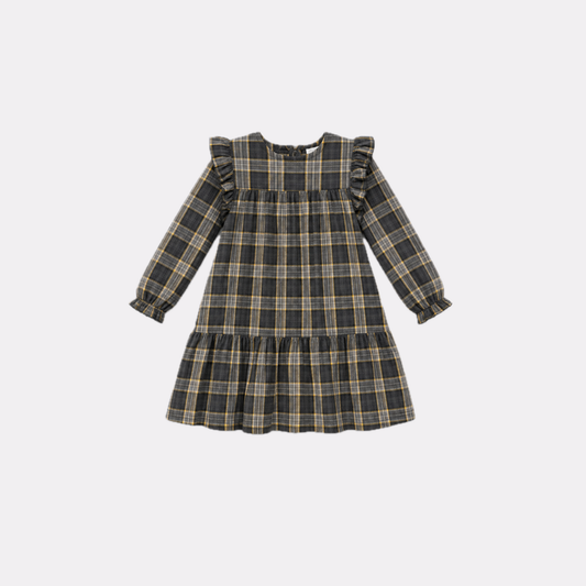 VESTIDO VIRGINIA CUADROS GRIS