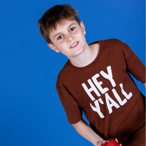 CAMISETA TON HEY MARRÓN S26