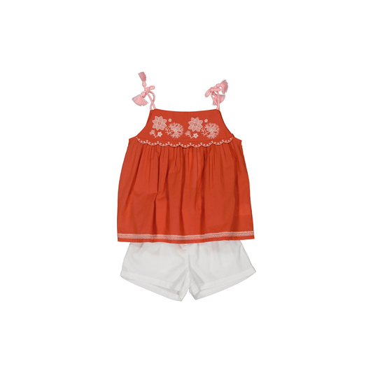 TOP ROJO BORDADO S26