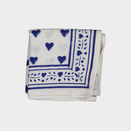 PAÑUELO  CORAZONES AZUL W26