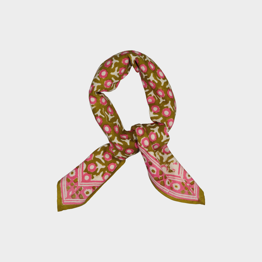 PAÑUELO FLOR RETRO ROSA W26