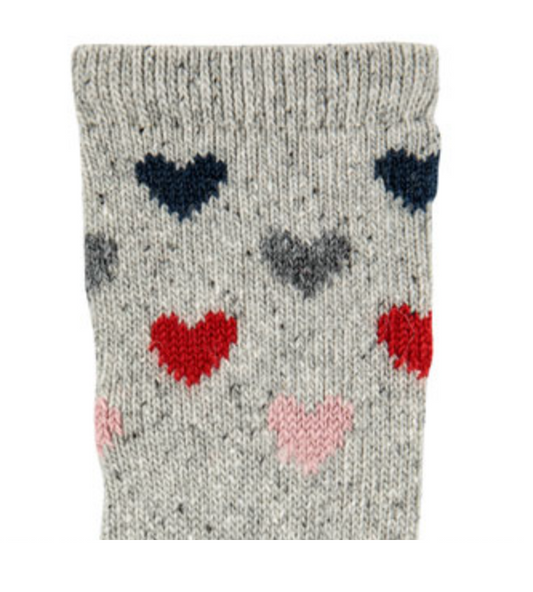 CHAUSSETTES COEUR GRIS