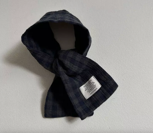 ÉCHARPE À CARREAUX VICHY MARINE