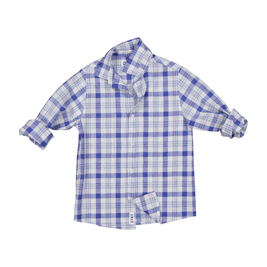 CHEMISE À CARREAUX BLEU CAMILO