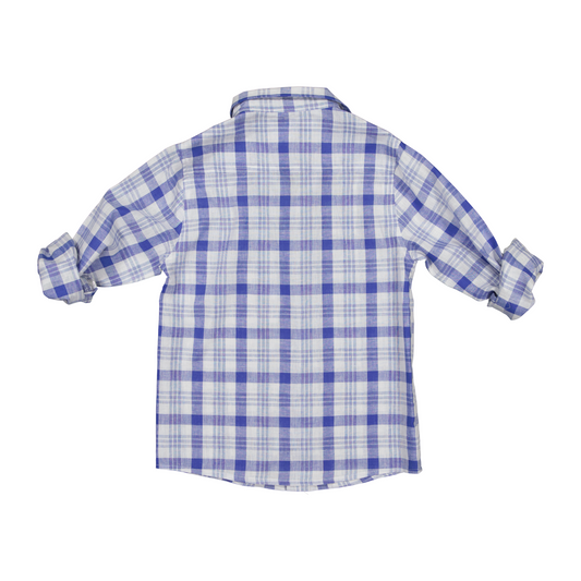 CHEMISE À CARREAUX BLEU CAMILO