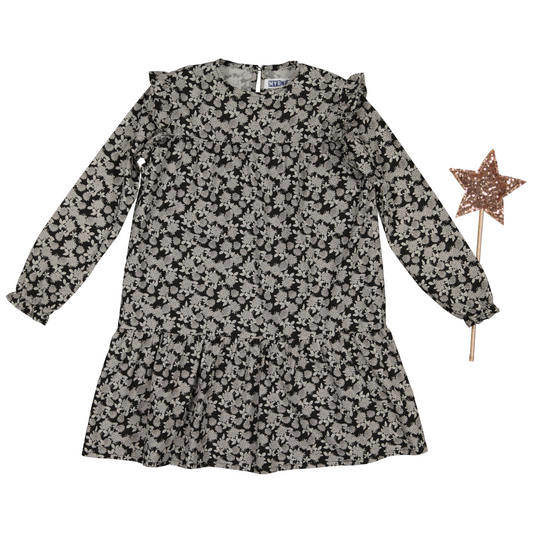 ROBE À FLEURS VIRGINIA NOIRE