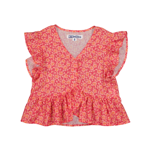 VITO BLOUSE FLEUR CORAIL