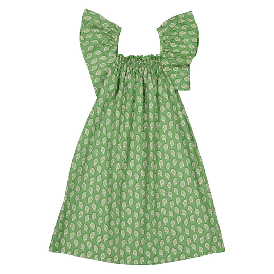 ROBE VIRNA À FEUILLES VERTES