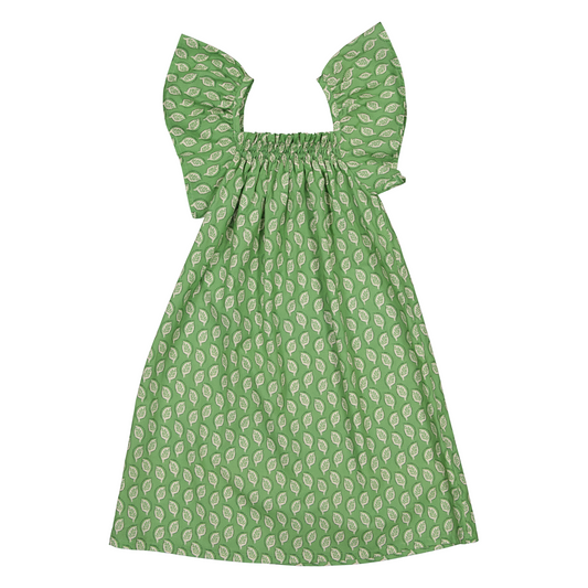 ROBE VIRNA À FEUILLES VERTES