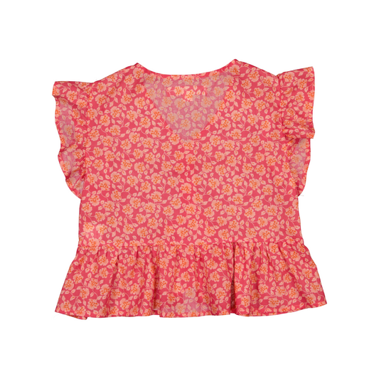 VITO BLOUSE FLEUR CORAIL