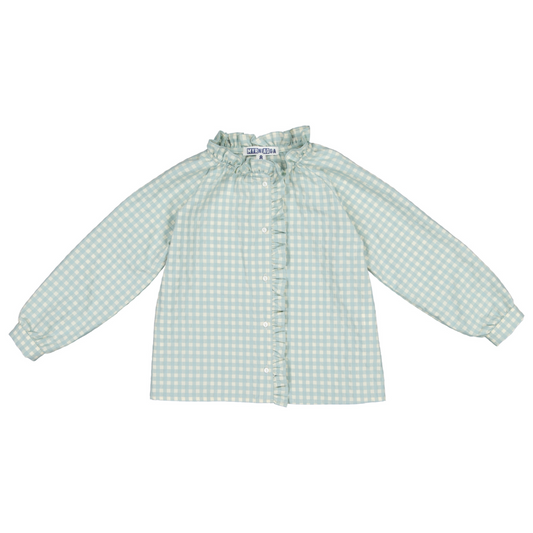 BLOUSE VERTE BRIGITTE VICHY