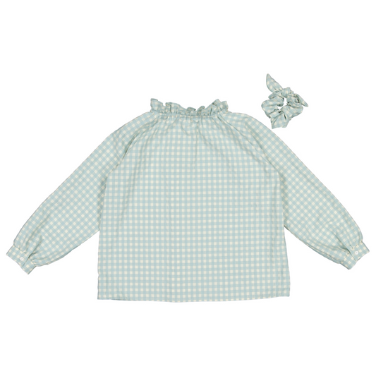 BLOUSE VERTE BRIGITTE VICHY