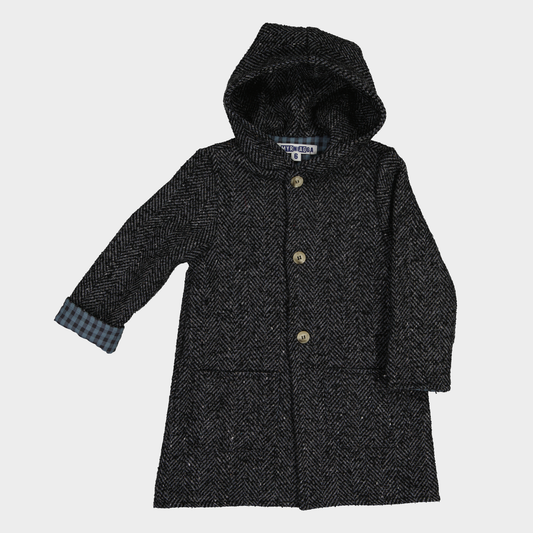 ABRIGO LUCY CAPUCHA GRIS W26