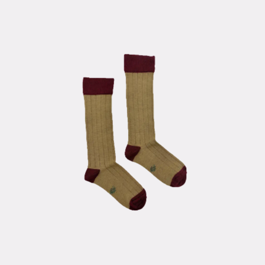 CALCETÍN LISO CANALÉ BEIGE