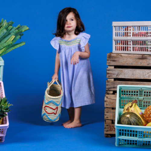 VESTIDO VERA RAYITA SMOCK BORDADO S26