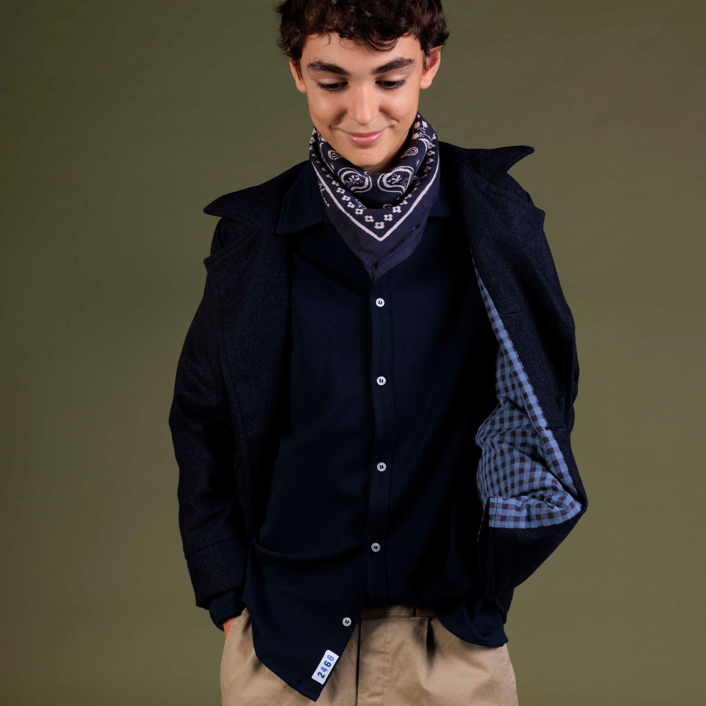 CAMISA CAMILO PUNTO NAVY