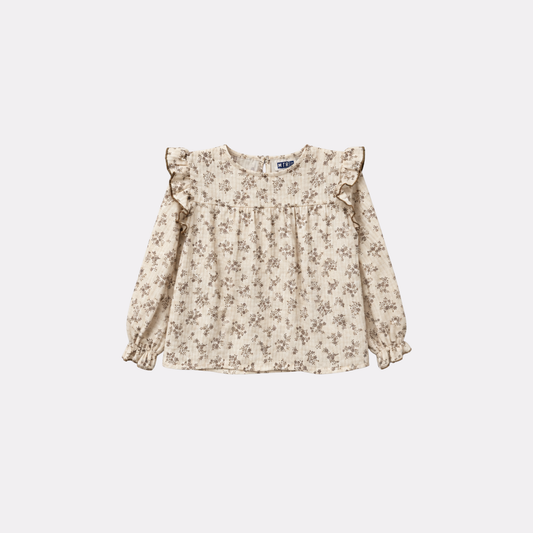 BLUSA BIBI CRUDA CON FLORES LILA