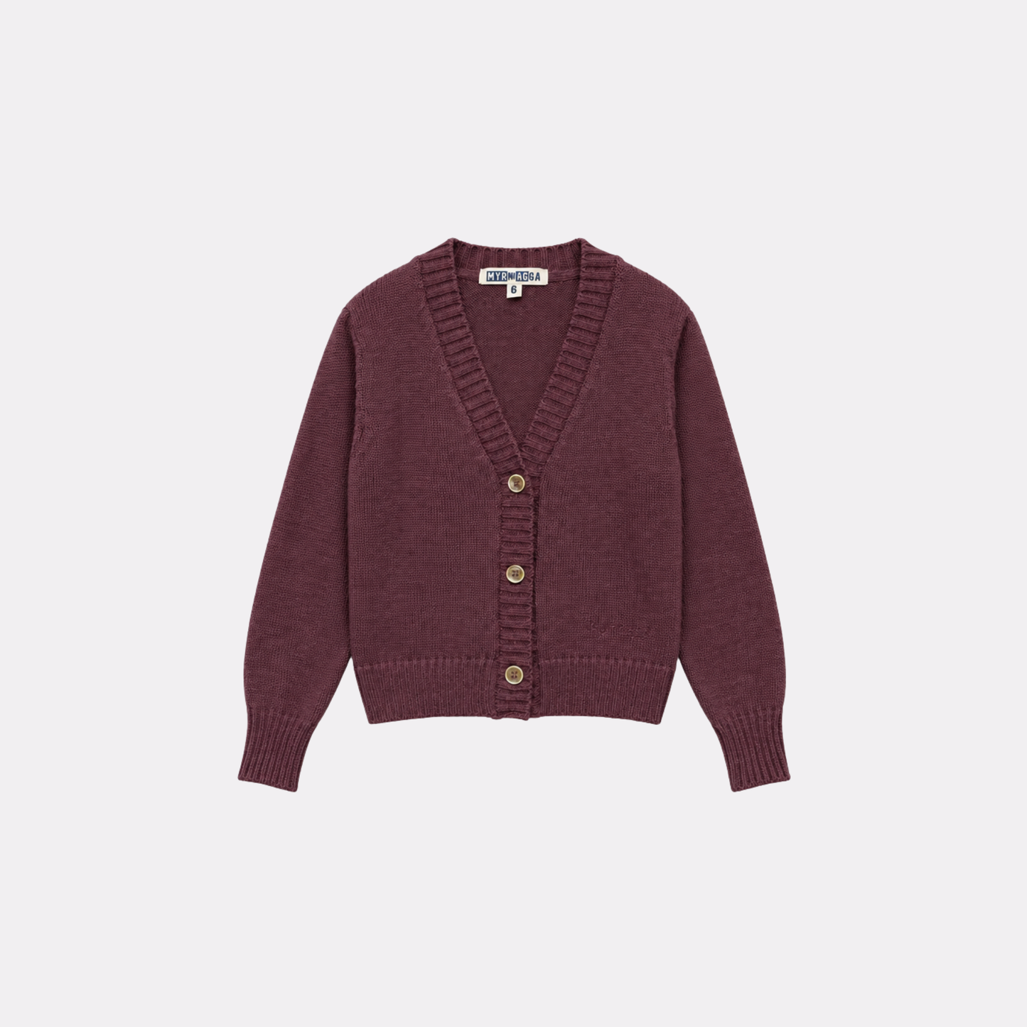 CARDIGAN BASICO PICO COSMO LILA