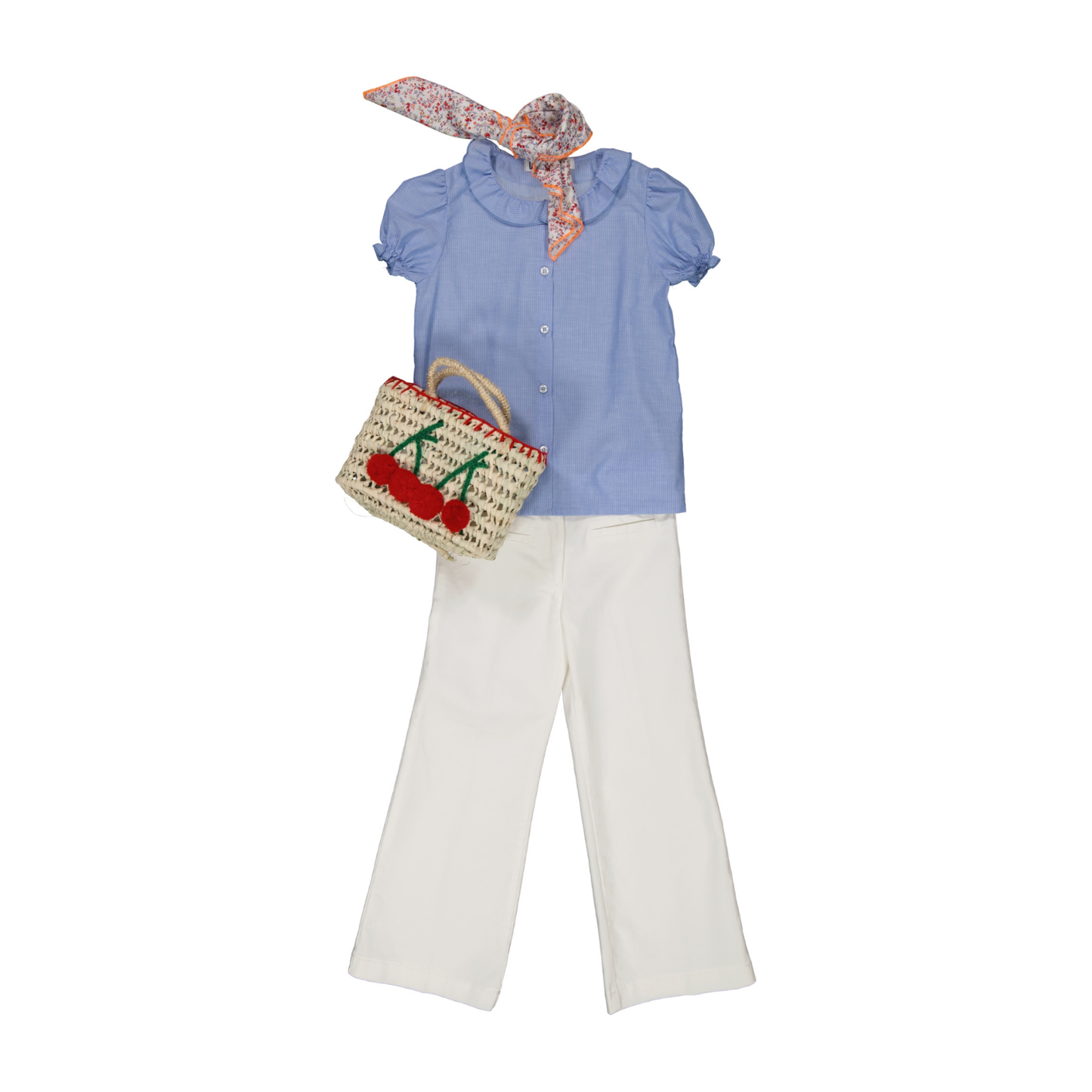 BLUSA BELÉN RAYAS CELESTE S26