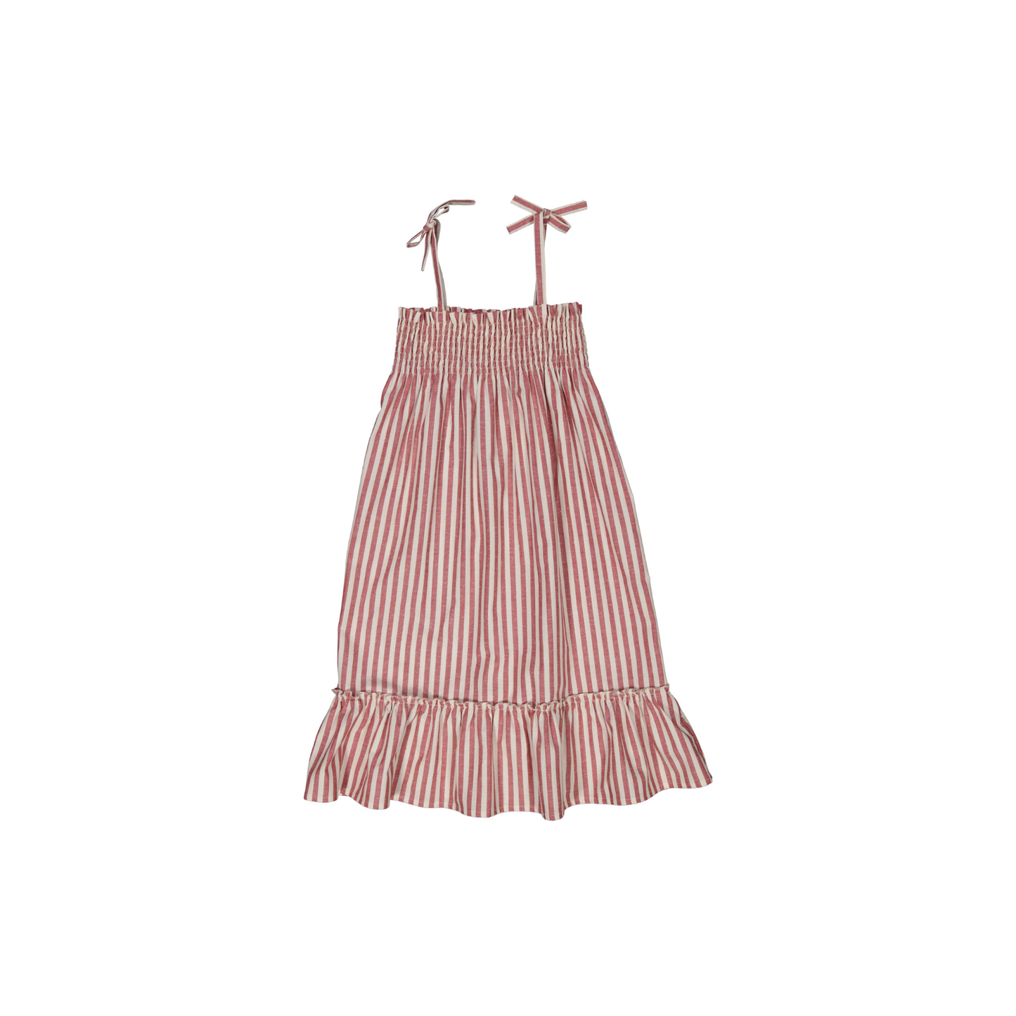 VESTIDO VERONICA RAYAS ROJO S26