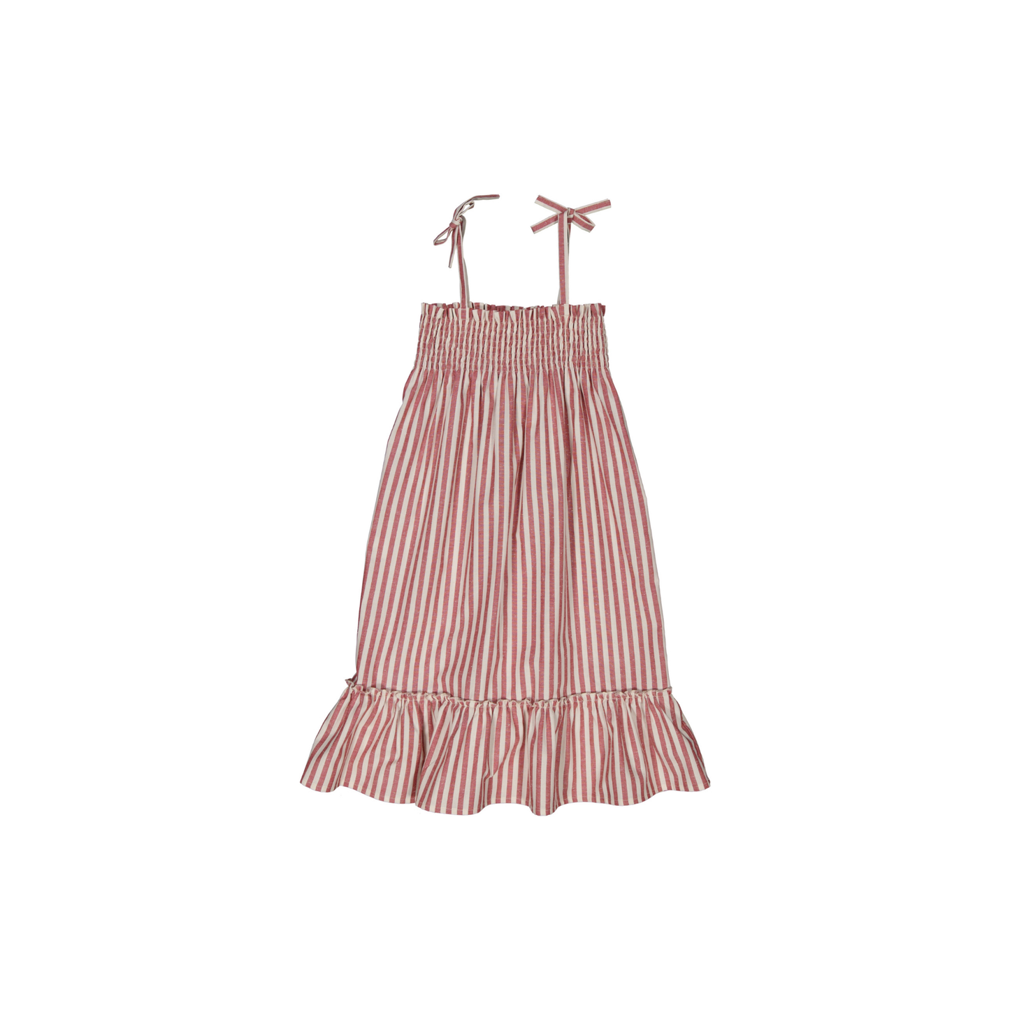 VESTIDO VERONICA RAYAS ROJO S26