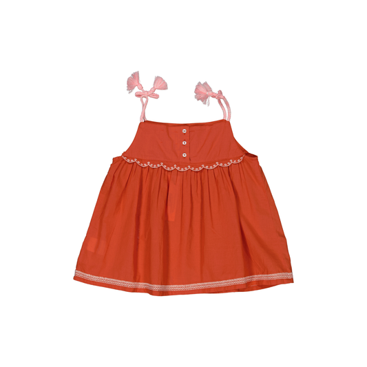 TOP ROJO BORDADO S26
