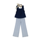 PANTALÓN PAULA RAYAS CELESTE S26
