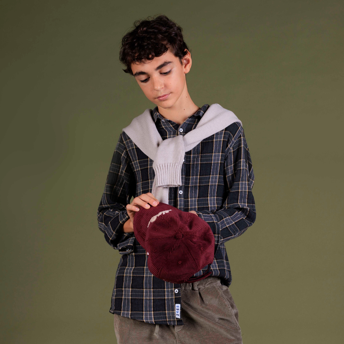 CAMISA CAMILO CUADROS GRIS