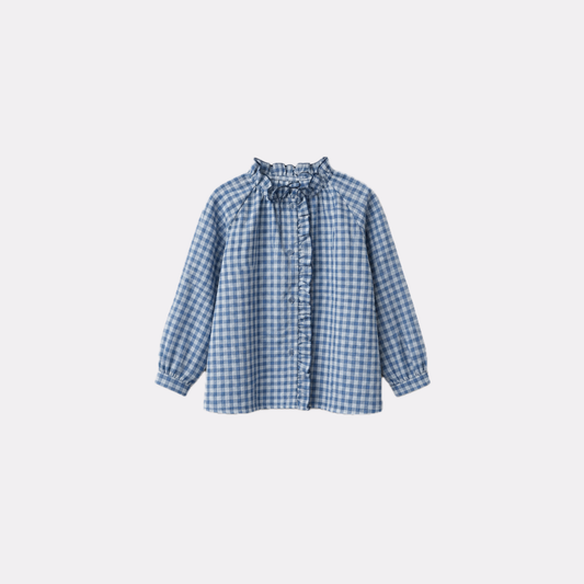 BLUSA BRIGITTE VICHY AZUL
