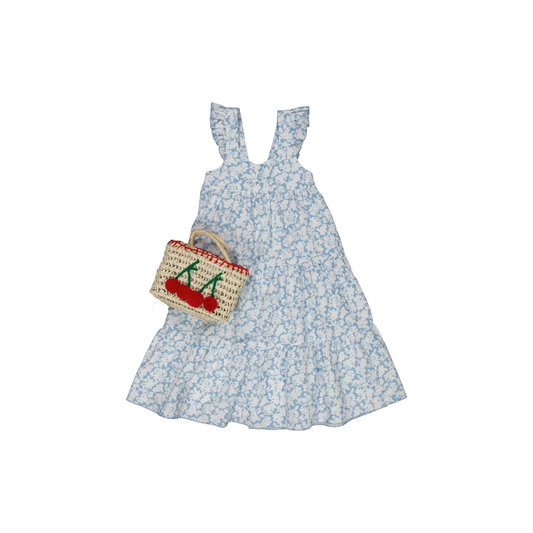 VESTIDO VALESKA FLOR CELESTE S26