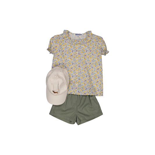 BLUSA BELÉN FLOR AMARILLA S26