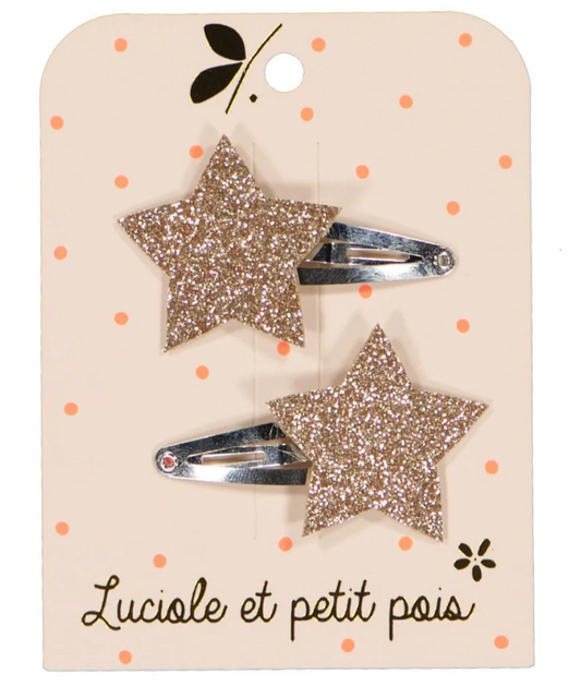 CLIPS ÉTOILE À PAILLETTES FUCHSIA