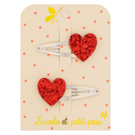 CLIPS CORAZÓN ROJO