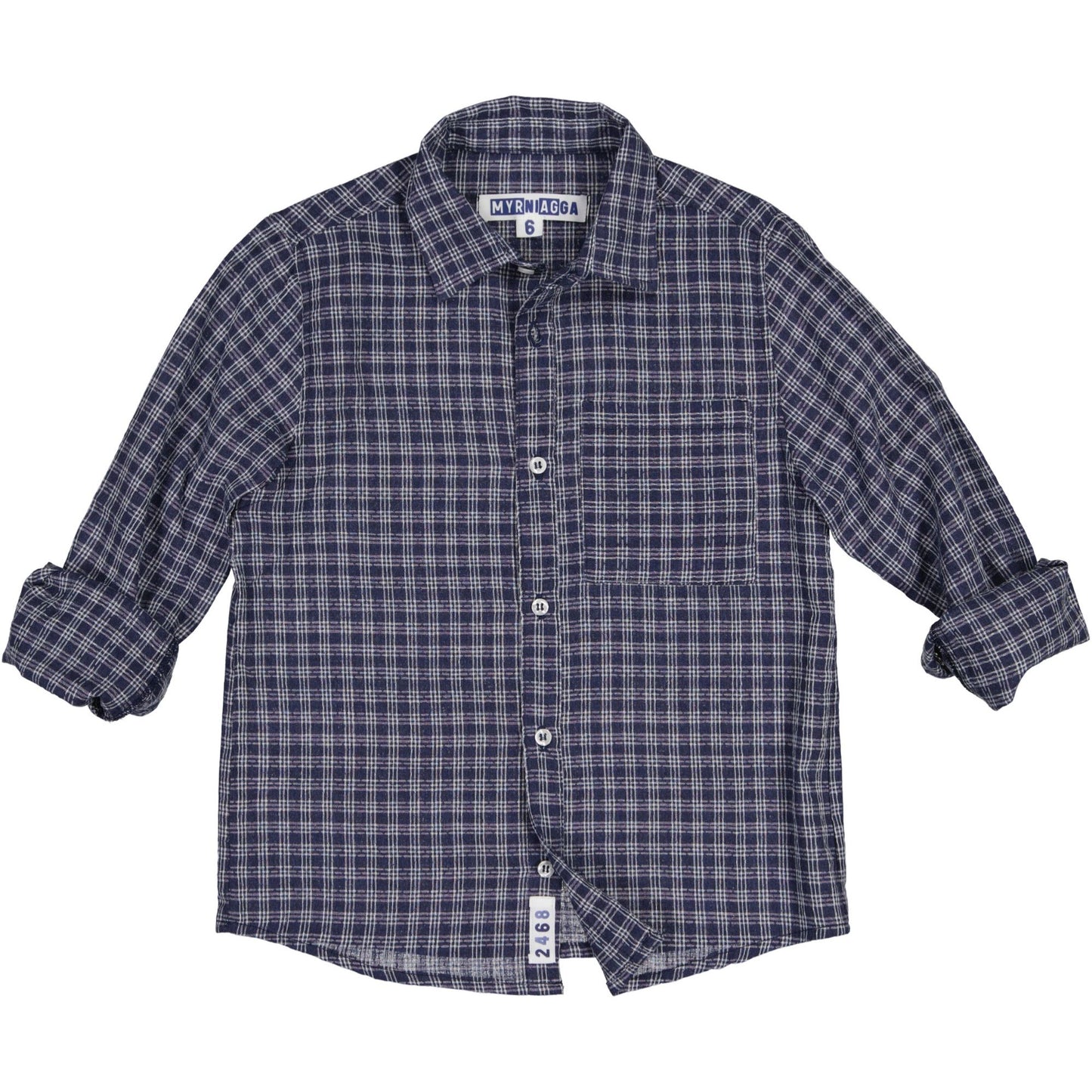 CAMISA CAMILO CUADROS AZUL W25