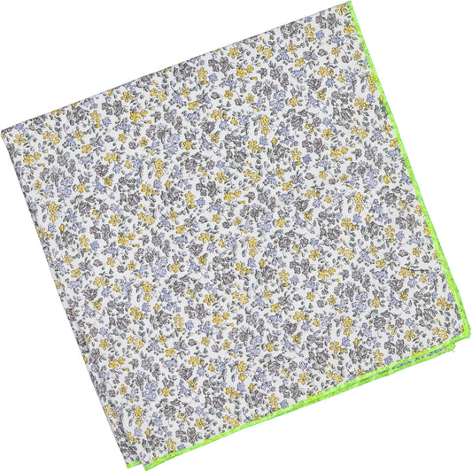 Foulard fleuri blanc