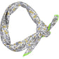 Foulard fleuri blanc