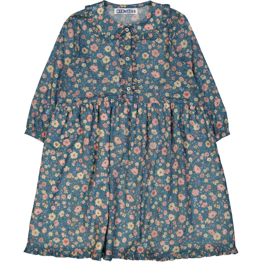 ROBE VILMA FLEURS BLEUES