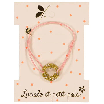 BRACELET ÉLASTIQUE COEUR PAILLETÉ