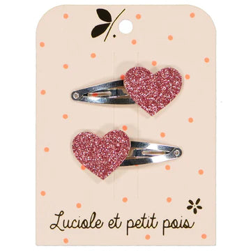 CLIPS CORAZON GLITTER