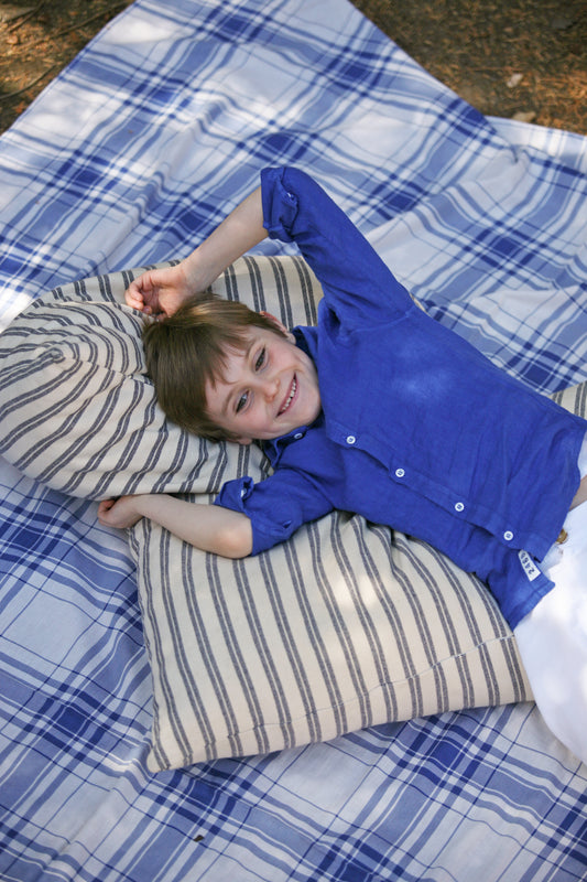 CHEMISE EN LIN BLEU CAMILO