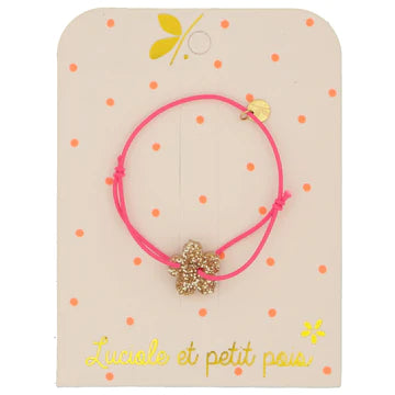 BRACELET ÉLASTIQUE FLEUR PAILLETTE
